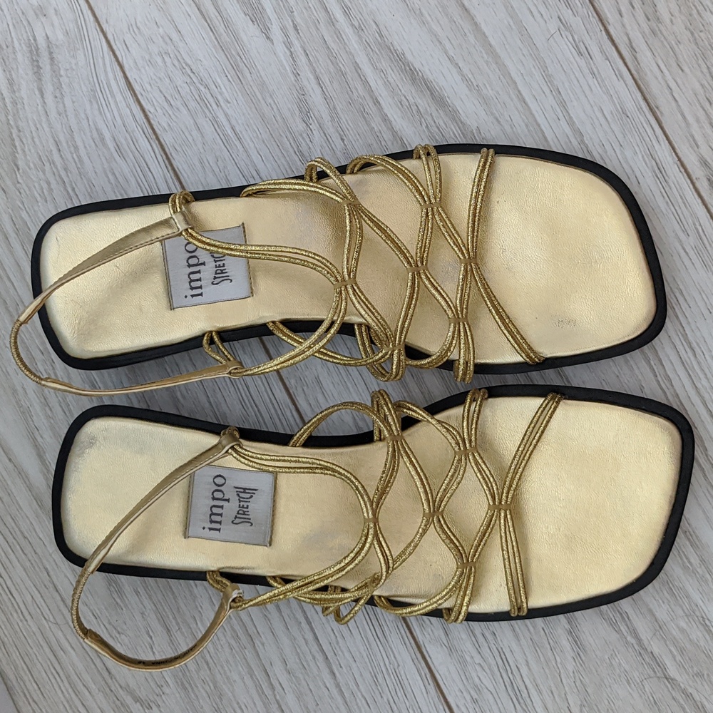 Impo Gold Strappy Sandals - Picture 2 of 8